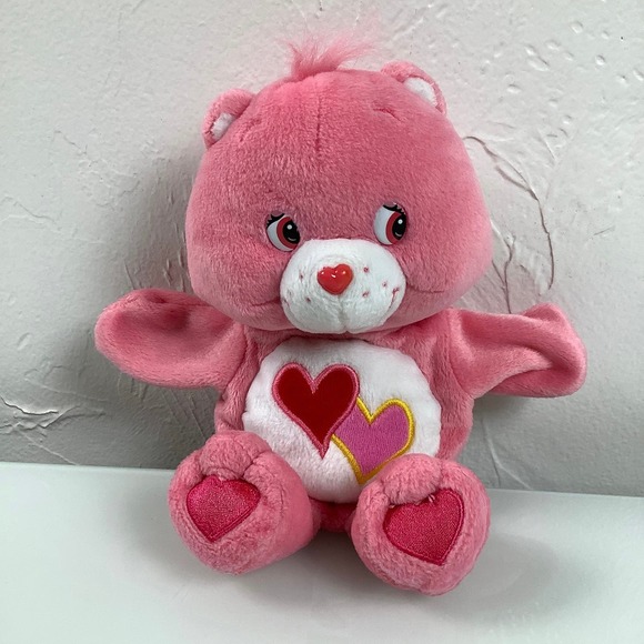 Vintage Care Bears Love A lot Hand Puppet Plush toy Bear 10” tall EUC - Picture 1 of 11